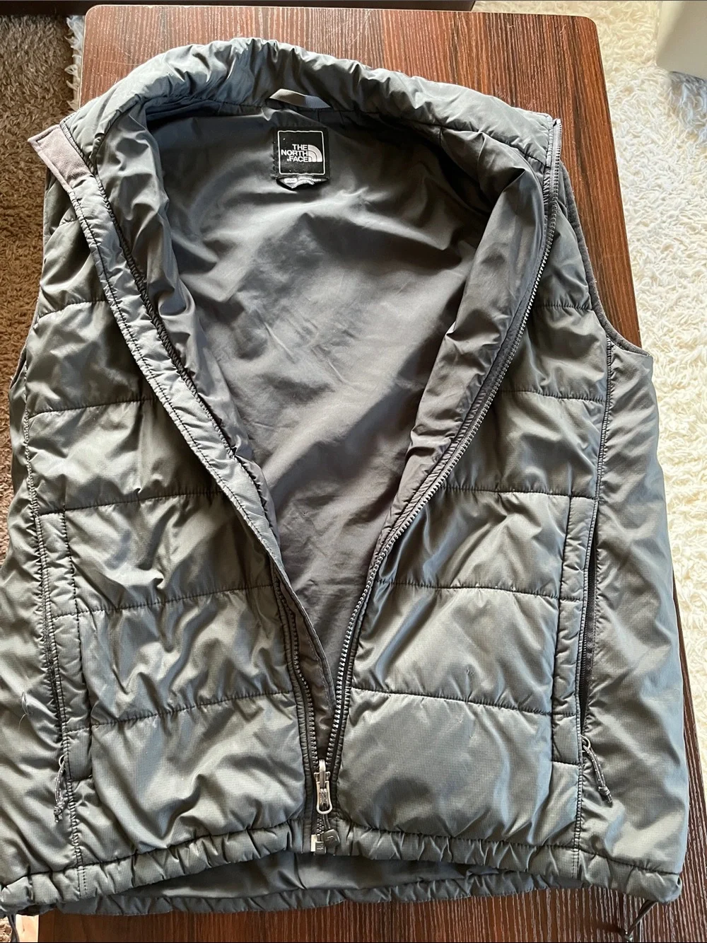 The North Face Men's Gray Quilted Insulated Vest